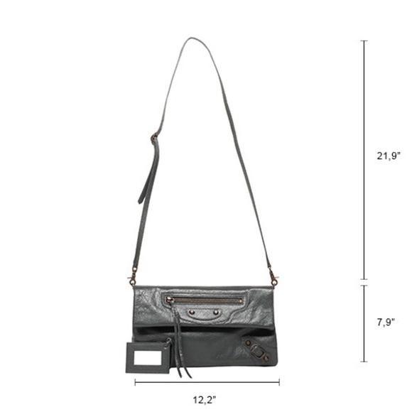 BALENCIAGA Classic Envelope Strap Bag in Gris Fossile - Picture 3 of 6